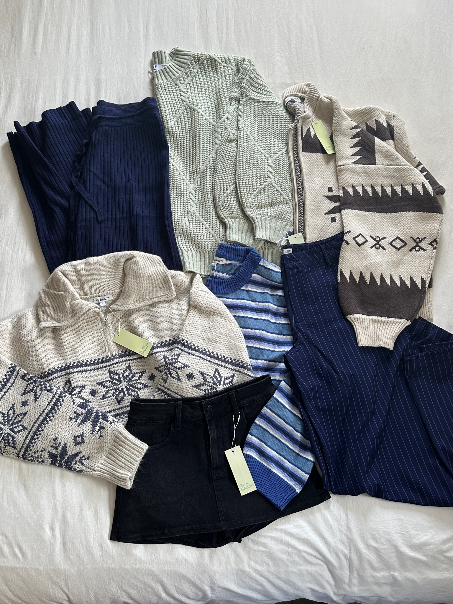 my recent Grey Bandit order!🩵 code HILLARY to save! ✨

I got a size small in everything except for the skirt I got an XS! the sweaters are already oversized so the small fits me perfect! 


grey bandit favorites, winter sweaters, winter styles, winter outfits 

#LTKFindsUnder100 #LTKHoliday #LTKSeasonal