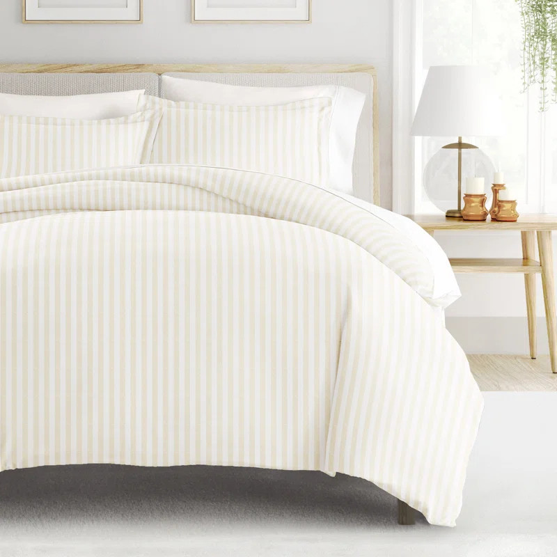 Becky Cameron Distressed Rugged Stripe Duvet Cover Set | Wayfair North America