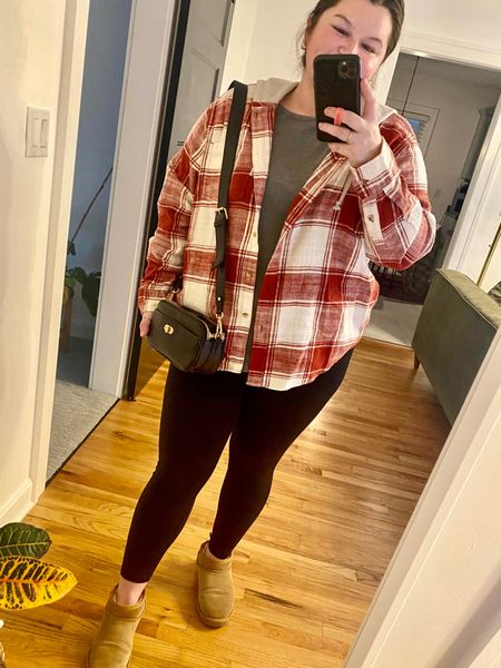 #Walmartpartner #Sponsored #WalmartFashion @walmartfashion 

How adorable is this hooded flannel? My new favorite piece to throw over a tee! I love them because they’re so versatile! They look great alone or pair it with a crew neck! It’s super comfy too and you can’t beat these prices! 🤩 

Download the ltk it app to shop my look! It makes searching for items so easy! 

#LTKunder50 #LTKfit #LTKitbag