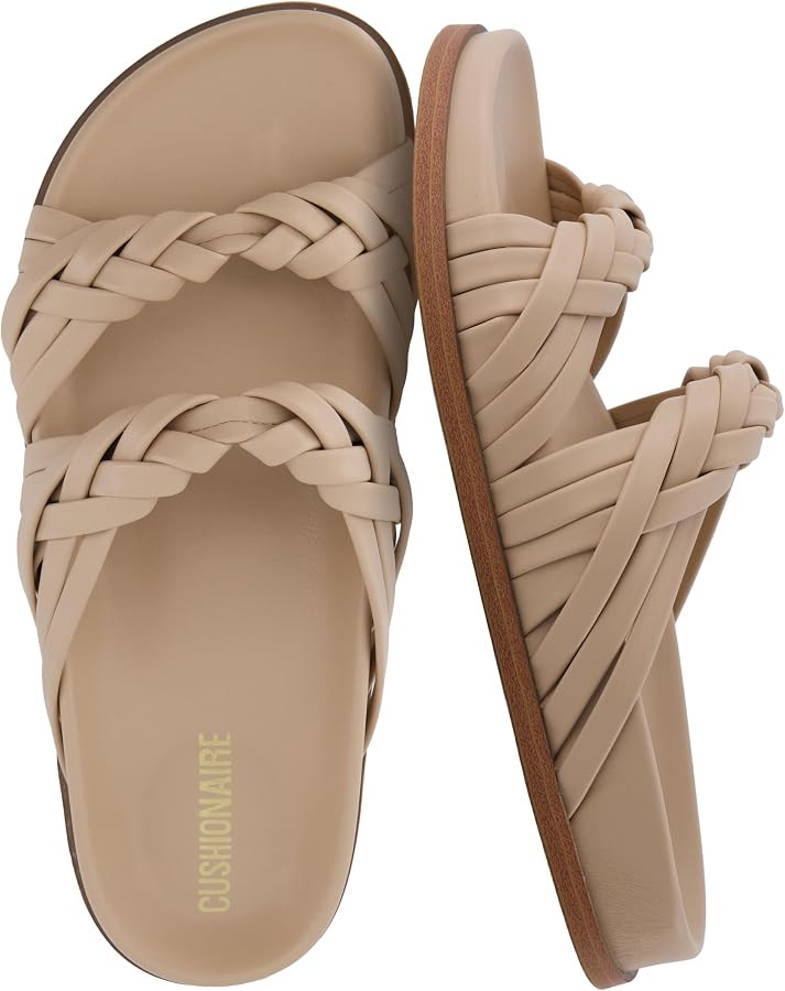 CUSHIONAIRE Lens Womens Sandals with Arch Support, Comfortable Sandals for Women with Braided Str... | Amazon (US)