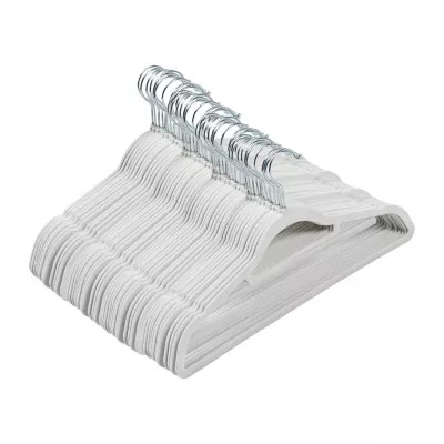 Squared Away™ Velvet Slim Suit Hangers with Chrome Hook in Grey (Set of 50) | Bed Bath & Beyond