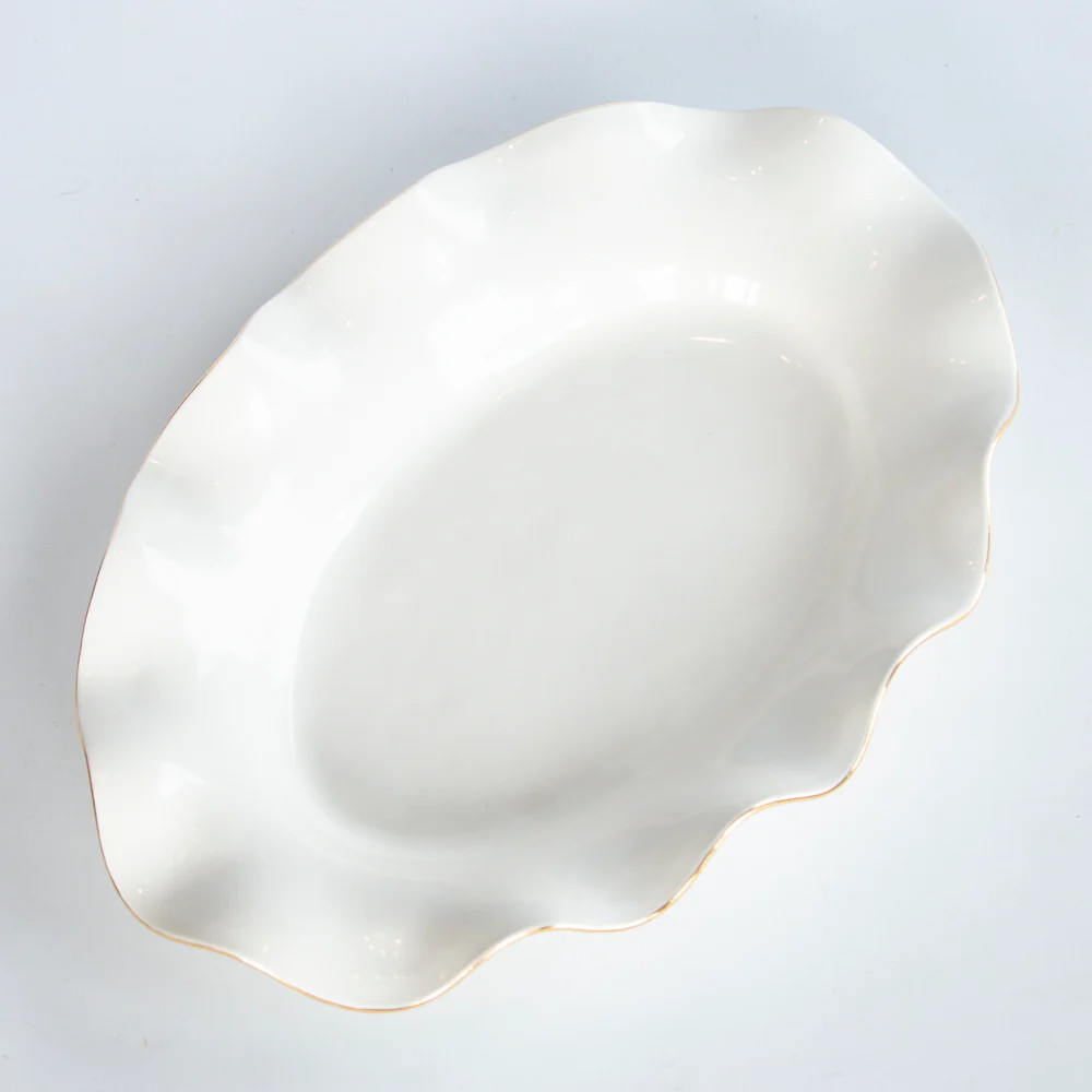 Amabella Wavy Serving Platter | Susan Gordon Pottery