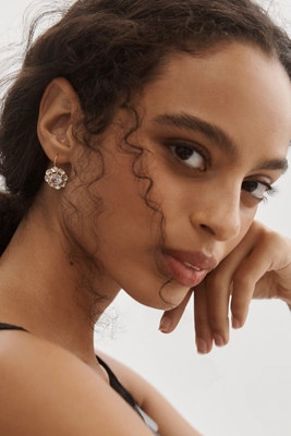 Floral Crystal Drop Earrings | Anthropologie (US)