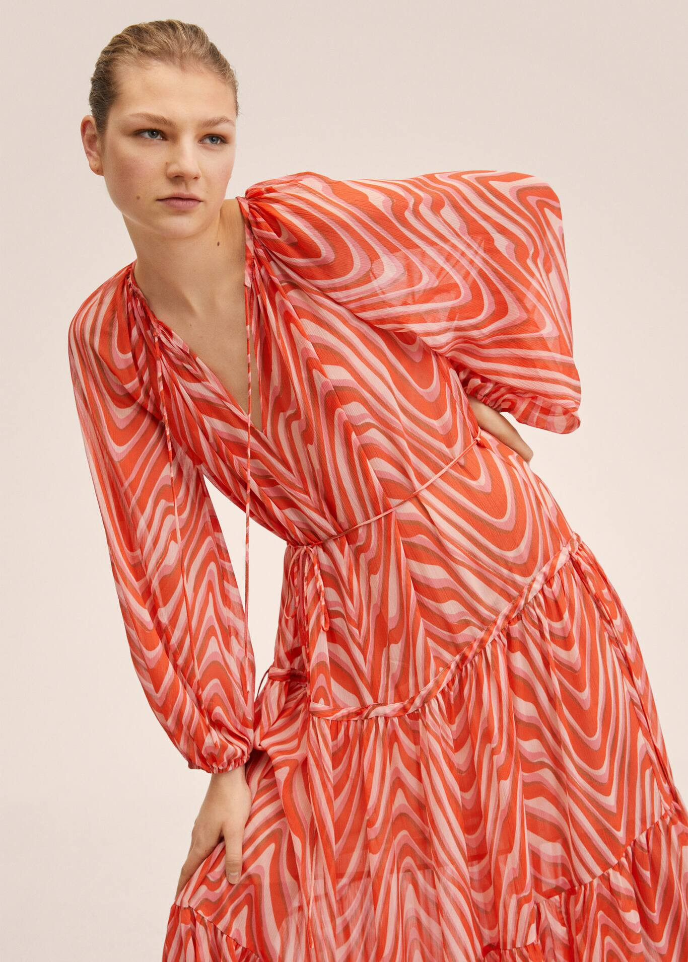 Ruffled printed dress | MANGO (US)