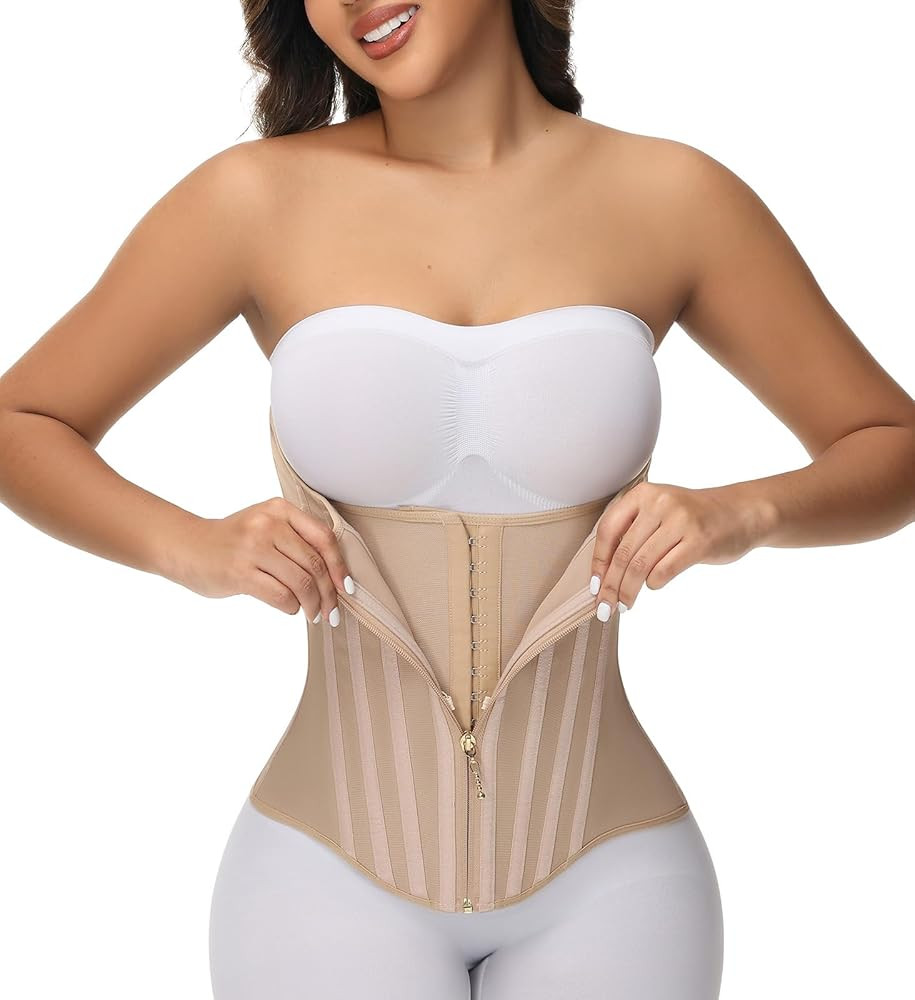 SHAPSHE Waist Trainer for Women Tummy Control Waist Cincher Corset Sport Workout Body Shaper Post... | Amazon (US)