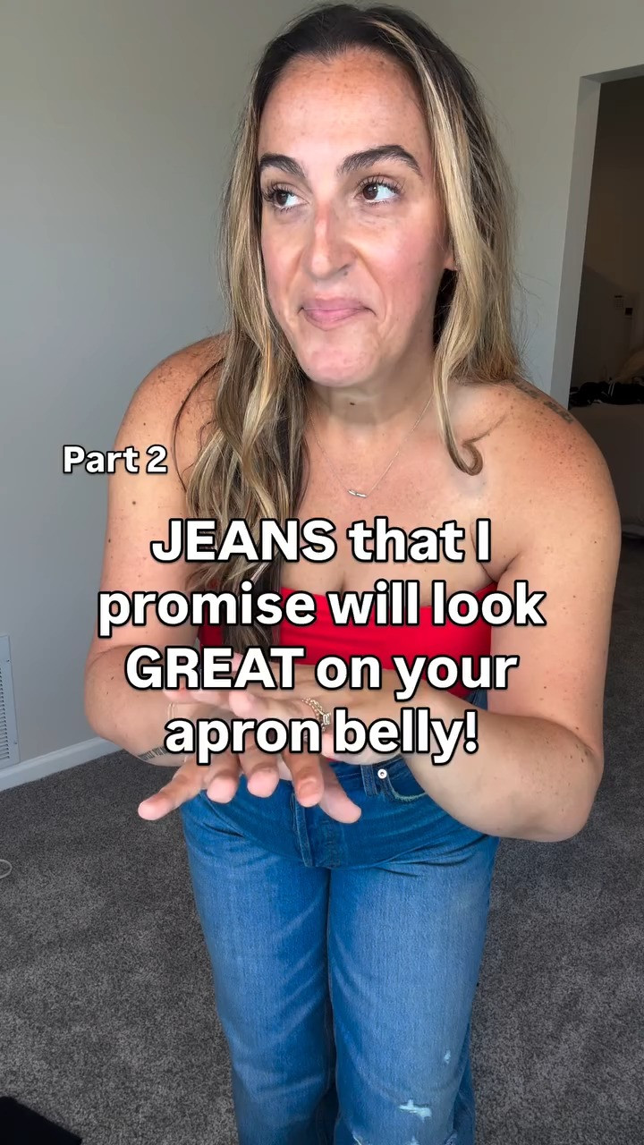 I know you’re going to think I’m crazy but just TRY! I promise you they don’t dig or hurt me. I’m comfy, I’m confident and I’m snatched! These are the wide leg jeans to try! They come in 3 lengths and are under 40! Like what?!

For reference: I’m 5’6” typically a size 8/10 and I’m wearing the 8 regular here.

#jeans #widelegjeans #apronbelly #mompooch #distressedjeans #midsizejeans #midsizefashion #targetfashion #affordablejeans  

 #LTKMidsize #LTKFindsUnder50 #LTKStyleTip