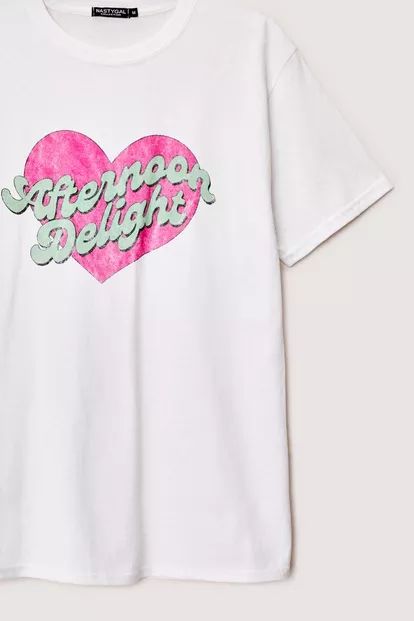 Afternoon Delight Short Sleeve Graphic T-Shirt | NastyGal (UK, IE)