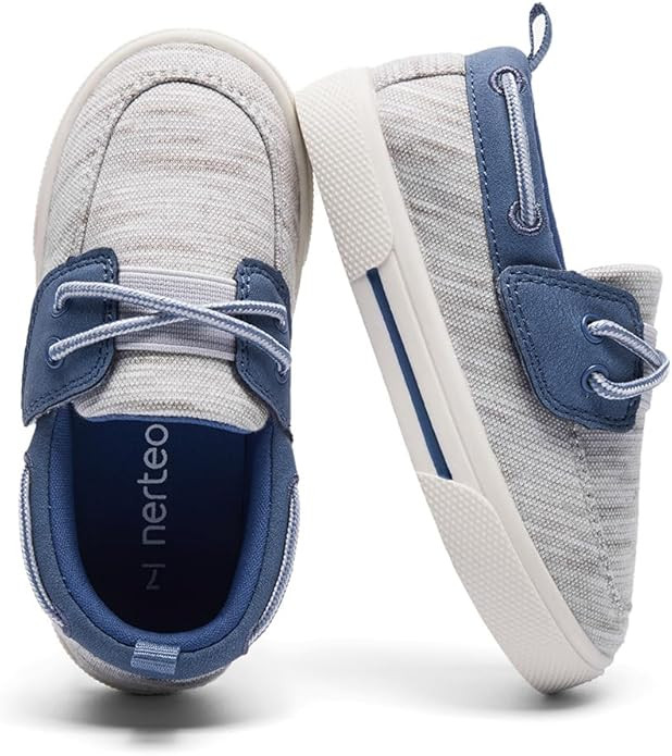 nerteo Toddler Boys & Kids Dress Boat Loafers School Shoes Girls Slip on Sneakers (Toddler/Little... | Amazon (US)