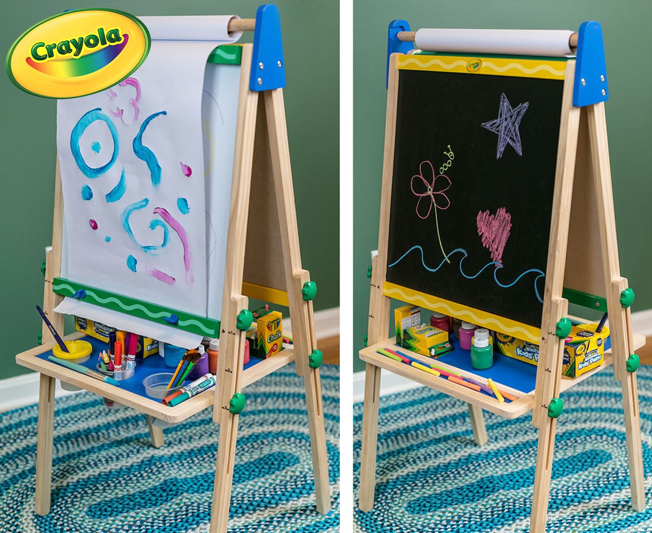 Crayola Kids' Double Sided Wooden Art Easel | Catch.com.au