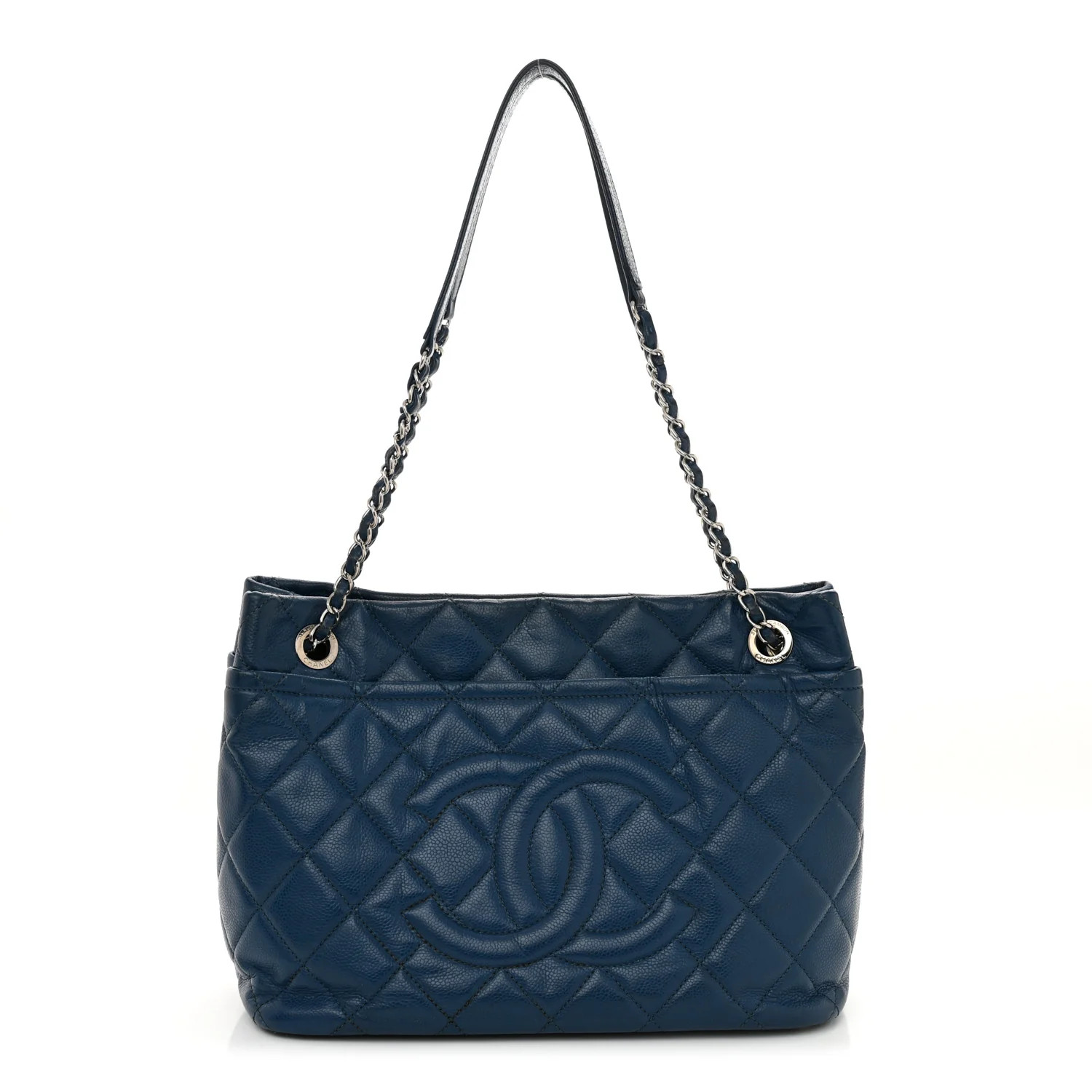 Caviar Quilted CC Timeless Soft Tote Blue | FASHIONPHILE (US)