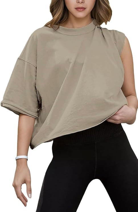 Oversize Loose Crop Tops T-Shirts | Amazon (US)