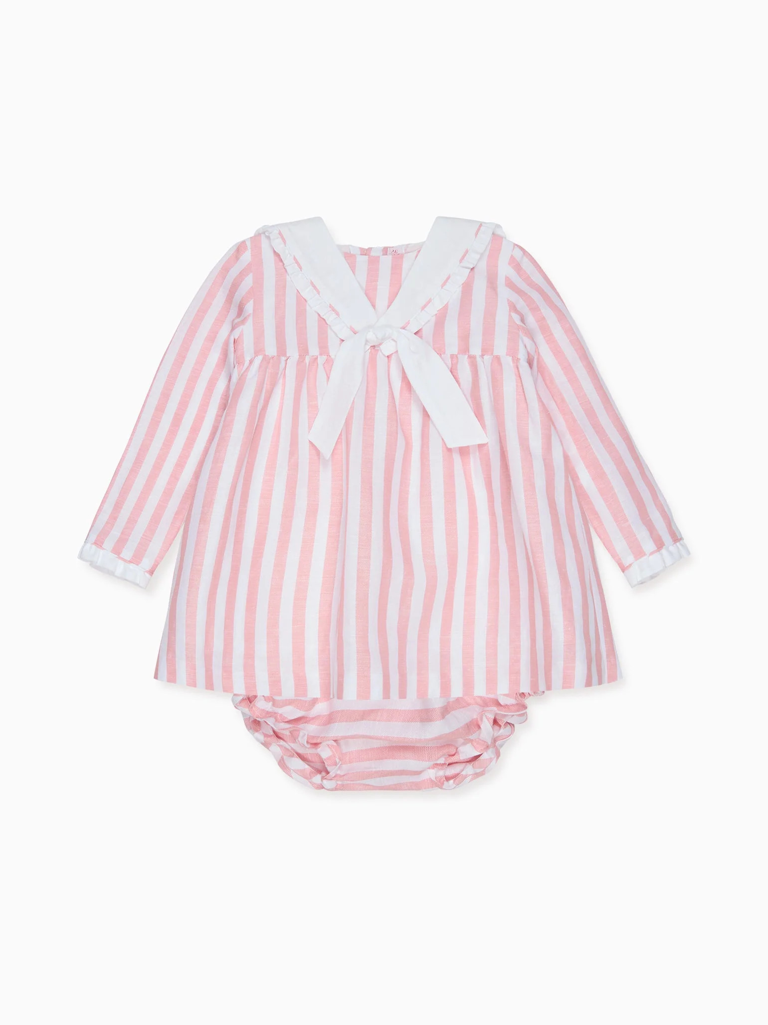 Pink Stripe Aranda Baby Girl Set | La Coqueta (US)