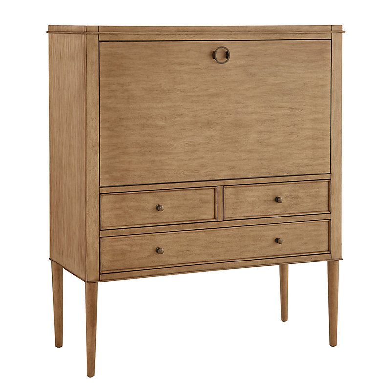 Christine Secretary Desk - Birch/Cream Interior - Ballard Designs | Ballard Designs, Inc.