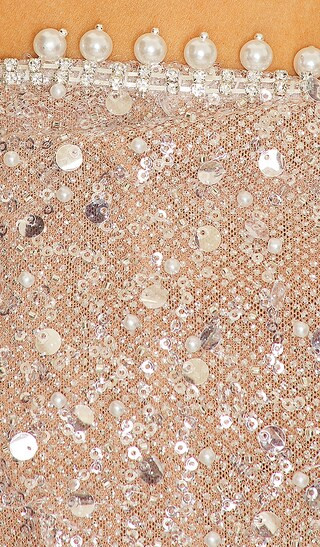 Kylie Dress in Silver & Nude Glitter | Revolve Clothing (Global)