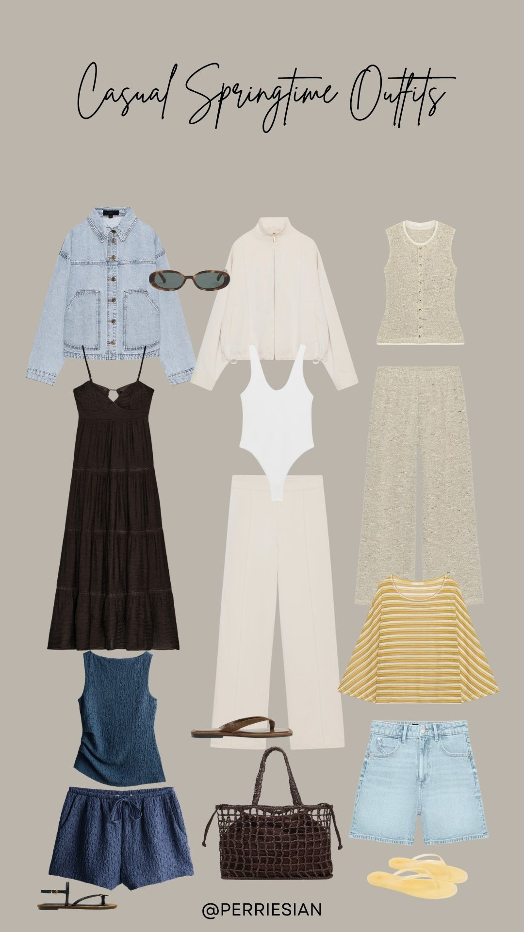Casual Springtime Outfits Inspiration! 

Neutral Capsule Wardrobe, Light Wash Denim Jacket, Day Maxi Dress Outfit, White Bodysuit, Beige Co-Ord, Navy Crinkle Co-Ord, Yellow Stripe Top, Light Wash Denim Shorts, Everyday Spring Outfit Ideas, Summer Outfit, May Outfit Ideas

#LTKuk #LTKspring #LTKsummer