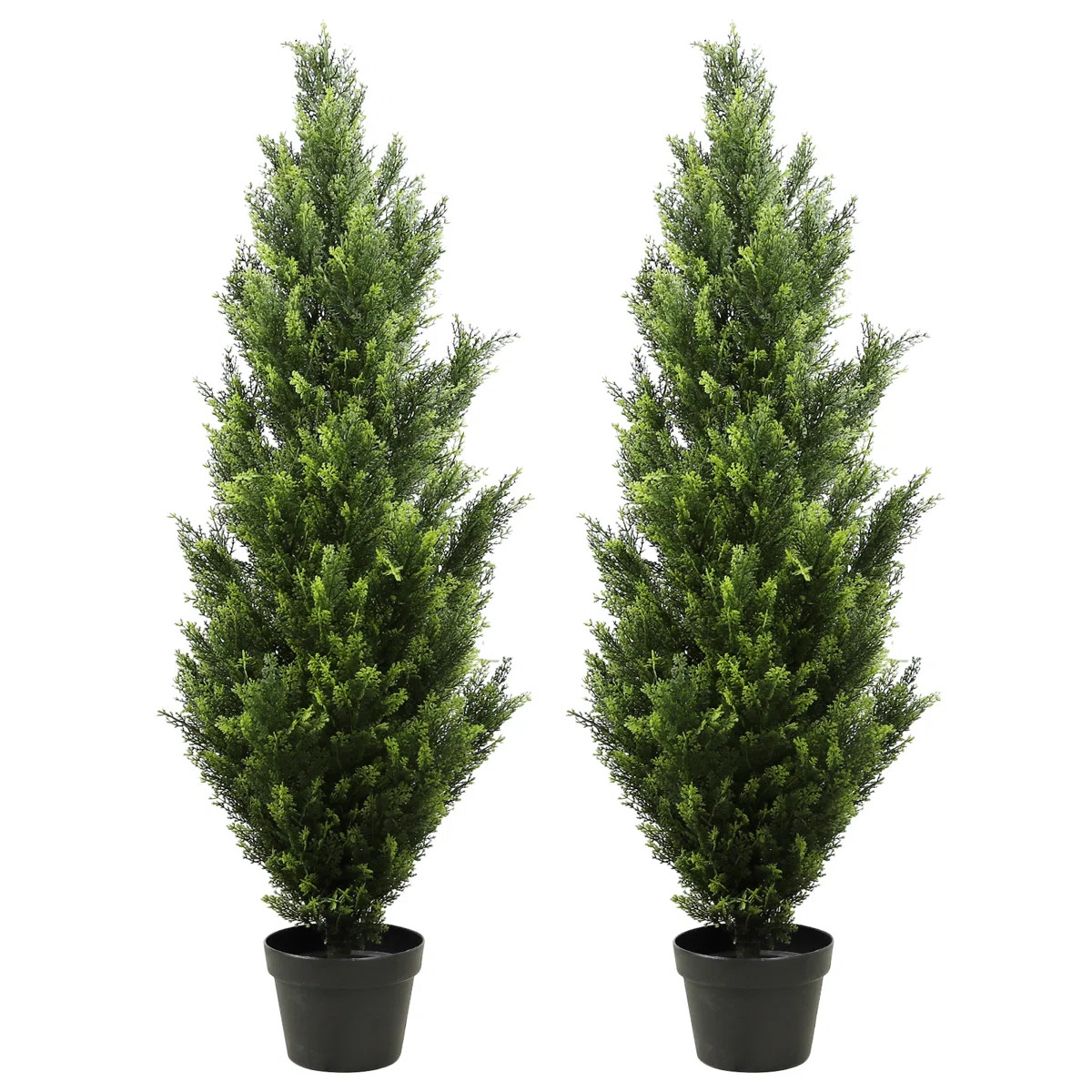 Shirlene Faux Cedar Tree Topiary in Pot (Set of 2) | Wayfair North America