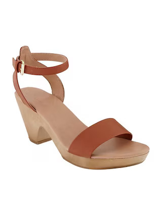 Old Navy Ankle Strap Clog Sandals For Women Size 6 - Cognac brown | Old Navy US