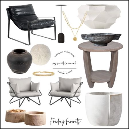 Friday favorites this week includes vintage finds from Etsy, garden pots and planters, stylish outdoor furniture, a great leather four hands Emmett chair, a side table and more! 

#LTKFind #LTKhome