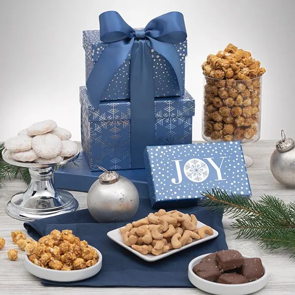 Happy Holidays Snack Gift Box | GourmetGiftBaskets.com