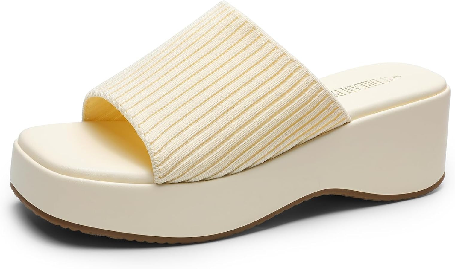 DREAM PAIRS Womens Slip on Wedges Platform Soft Cute Walking Comfort Flatform Sandals | Amazon (US)