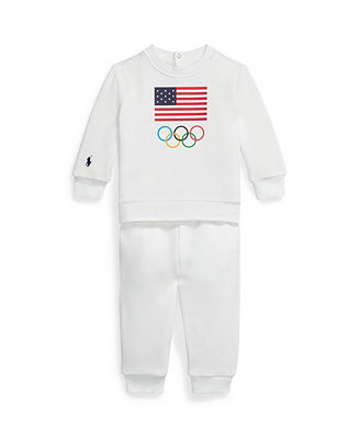 Polo Ralph Lauren Baby Boys' and Baby Girls' Team USA Fleece Sweatshirt and Jogger Pants, 2-Piece... | Macy's