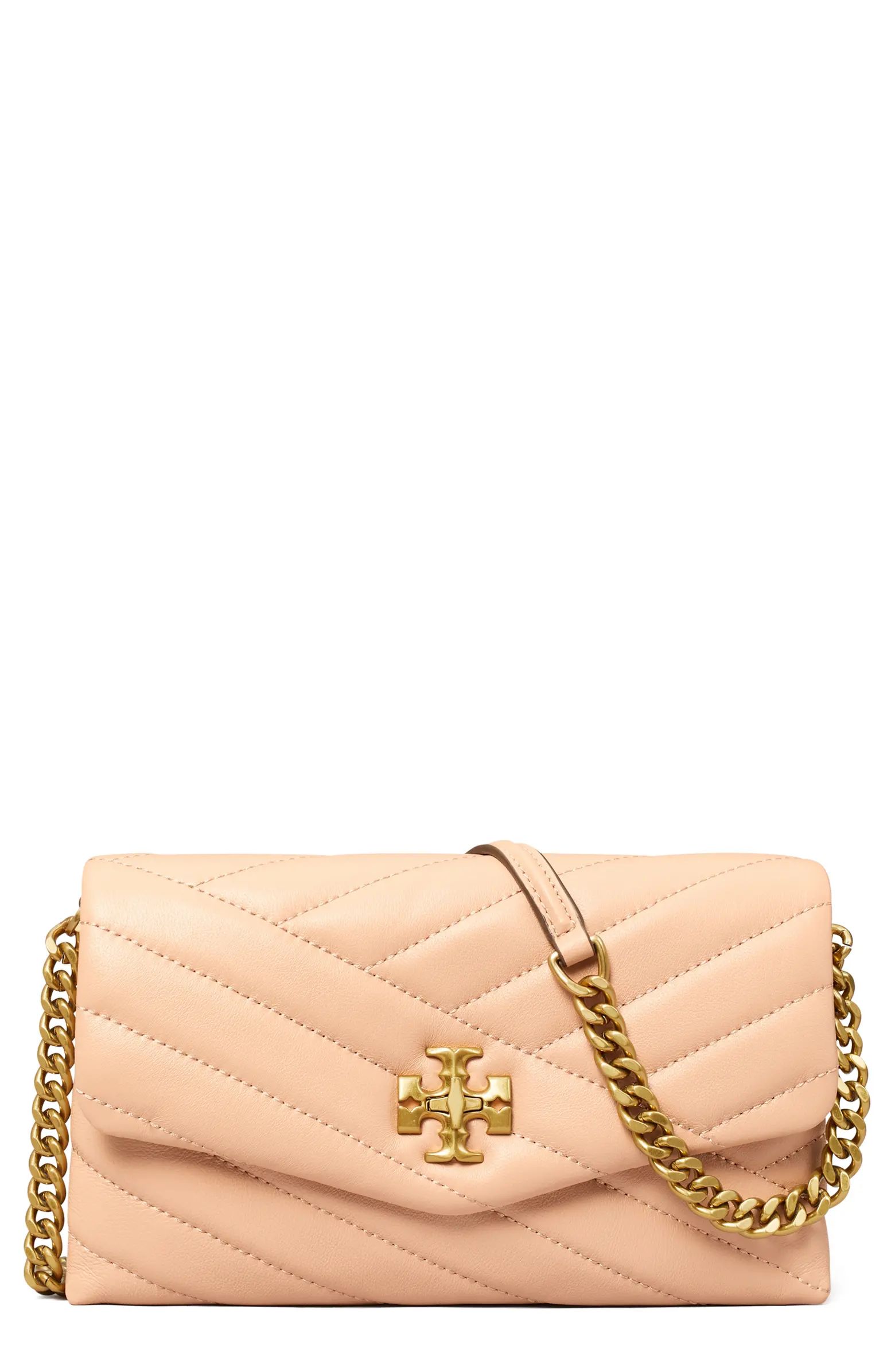 Kira Chevron Quilted Leather Wallet on a Chain | Nordstrom