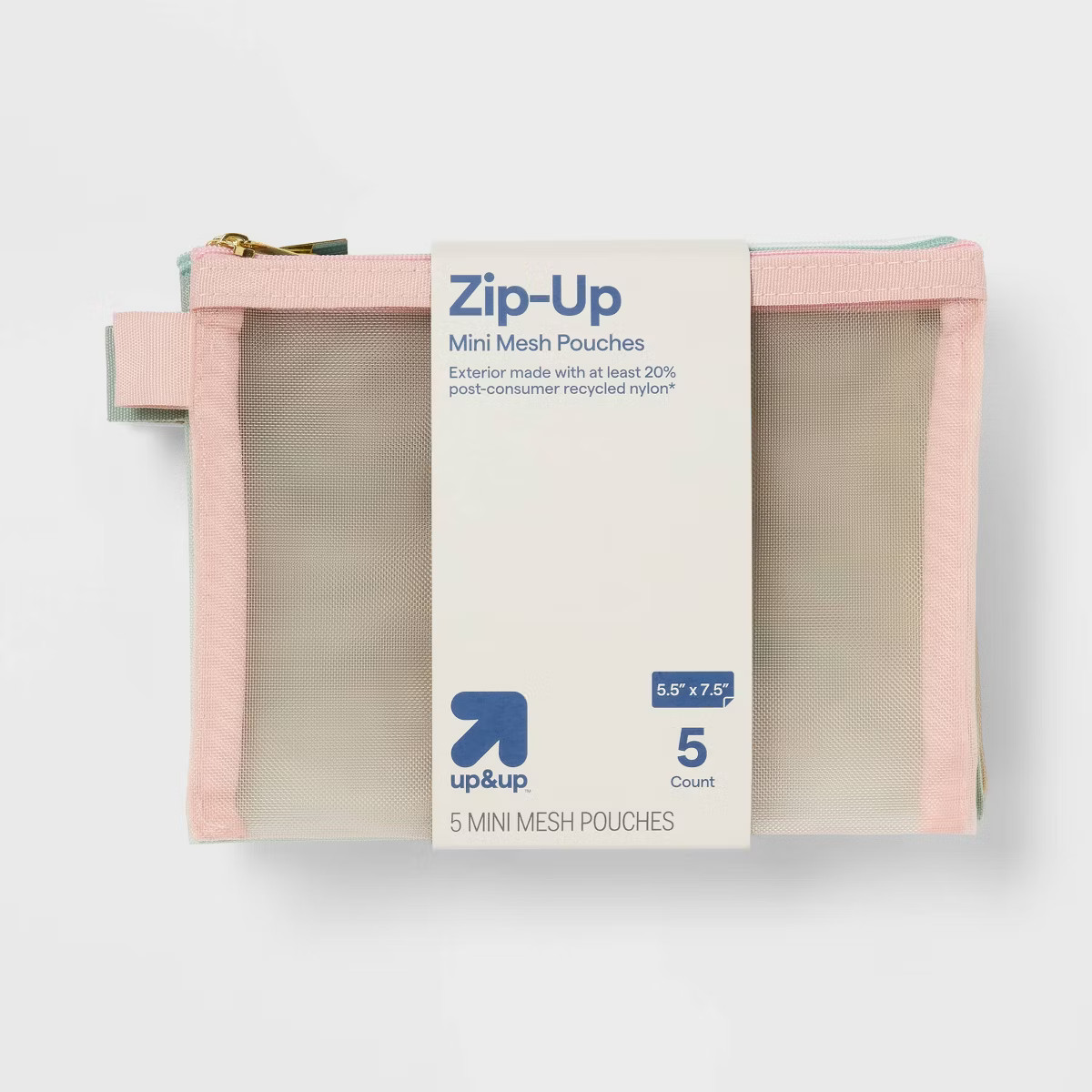 5pk Mesh Zip Pouch - up&up™ | Target