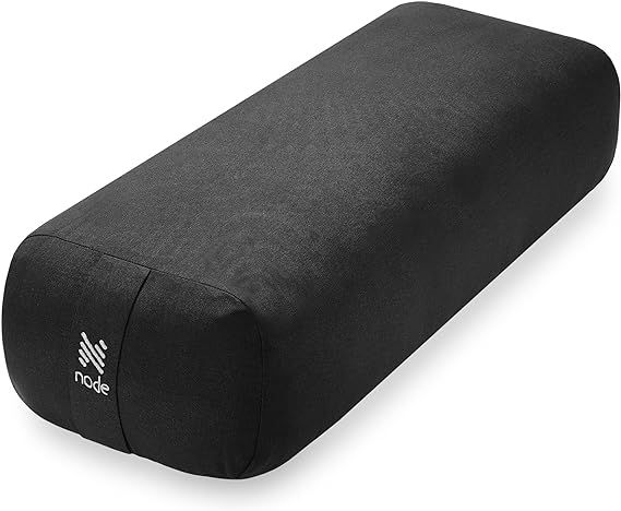 Node Fitness Yoga Meditation Cushion, 25" x 12" Rectangular Bolster with Organic Cotton Cover | Amazon (US)