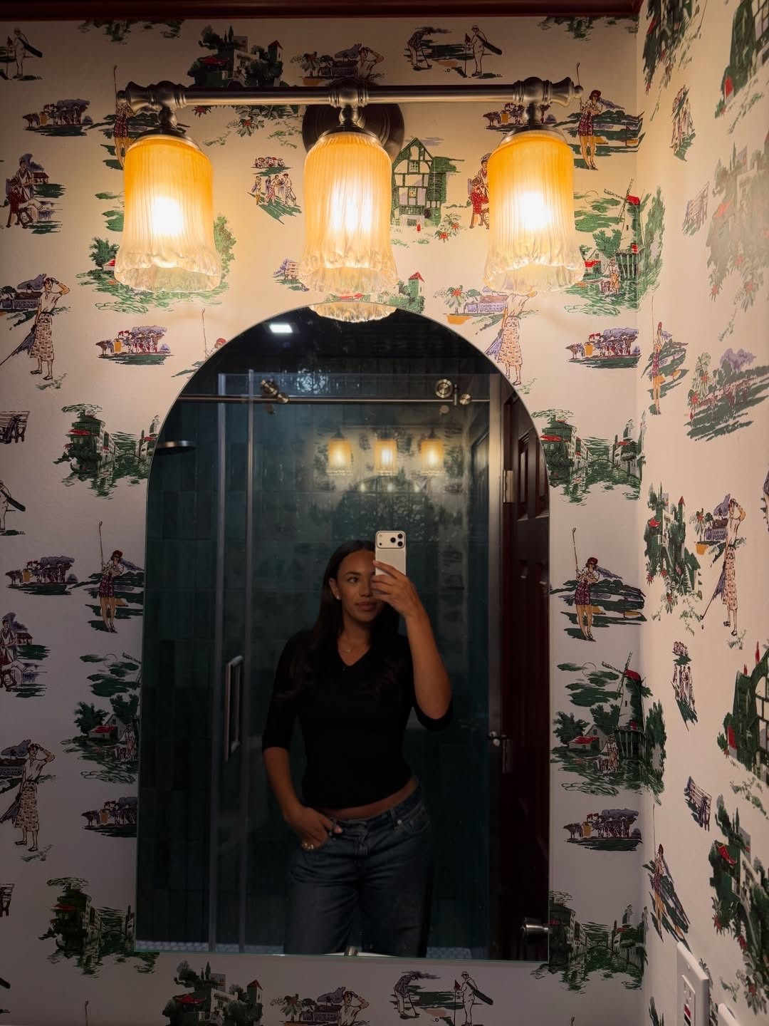 Bathroom reveal is up on youtube 🫣 still obsessed with this wallpaper!

#LTKHome #LTKvlog #LTKdayinmylife