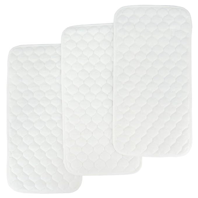BlueSnail Quilted Thicker Waterproof Changing Pad Liners, 3 Count (Snow White) | Amazon (US)