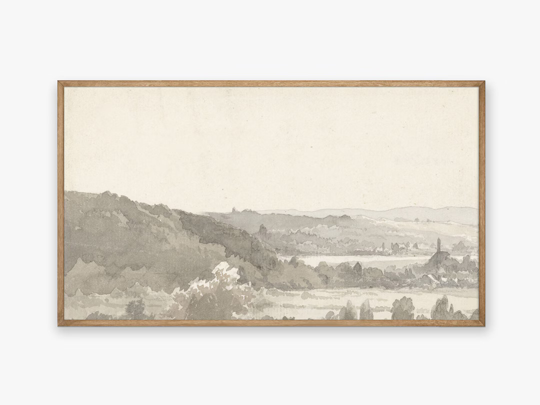 Samsung Frame TV Art Vintage Neutral Landscape Painting Soft Muted Color Decor TV59 - Etsy | Etsy (US)