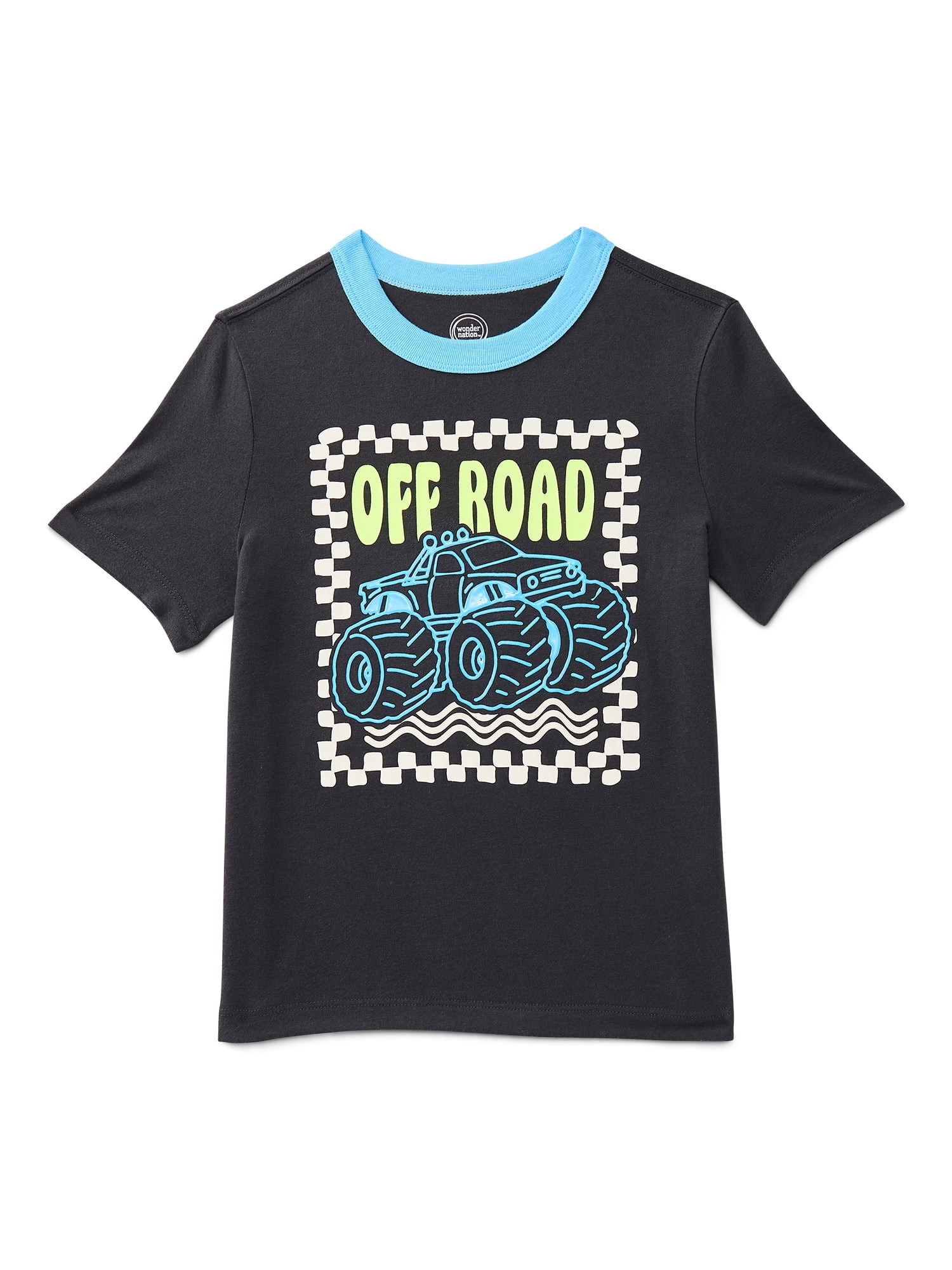 Wonder Nation Little Boys Short Sleeve Ringer T-Shirt, Sizes 4-10 | Walmart (US)