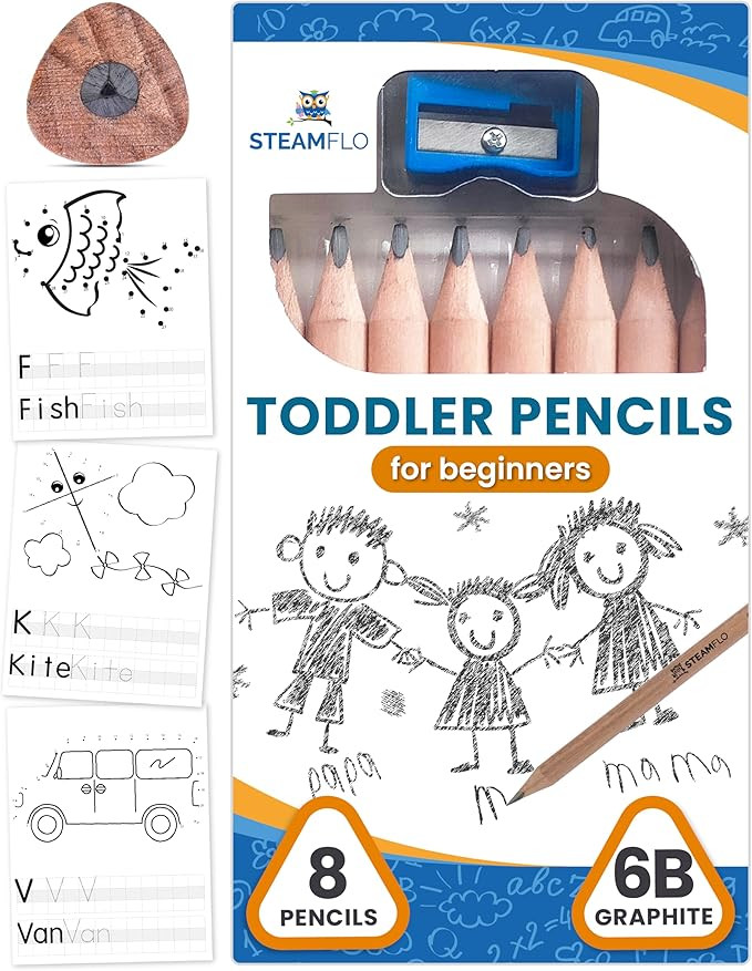 Learning Pencils For Toddlers 2-4 Years–Kids Pencils For Beginners, Toddlers And Preschoolers, ... | Amazon (US)
