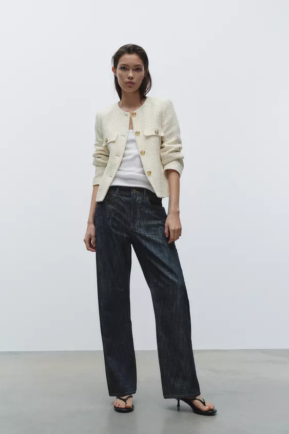 Struktur-Blazer mit Gürtel | Zara DE