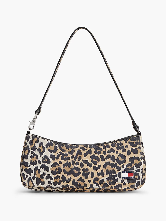Suede Leopard Print Shoulder Bag | Tommy Hilfiger UK