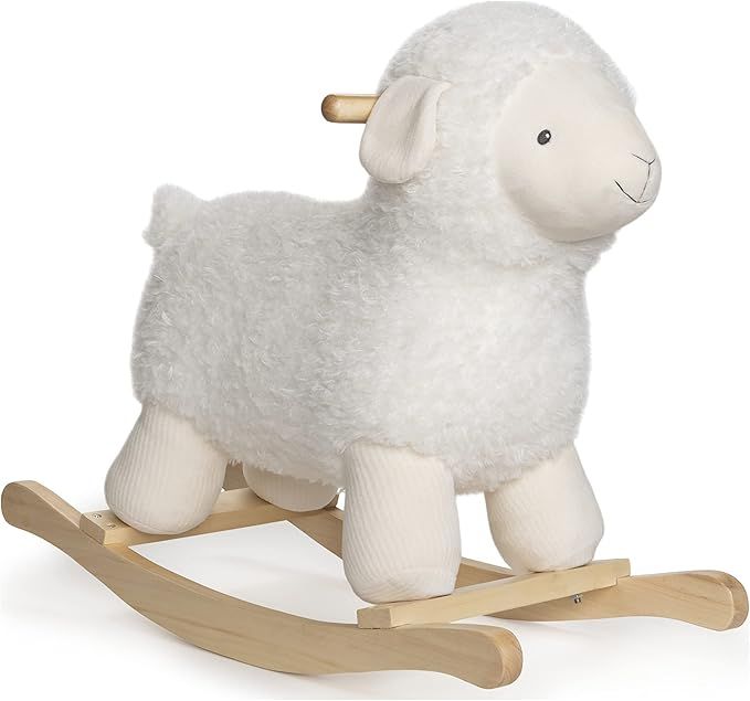 GUND Baby Lamb Rocker with Wooden Base Plush Stuffed Animal Nursery, Cream, 21.5" | Amazon (US)