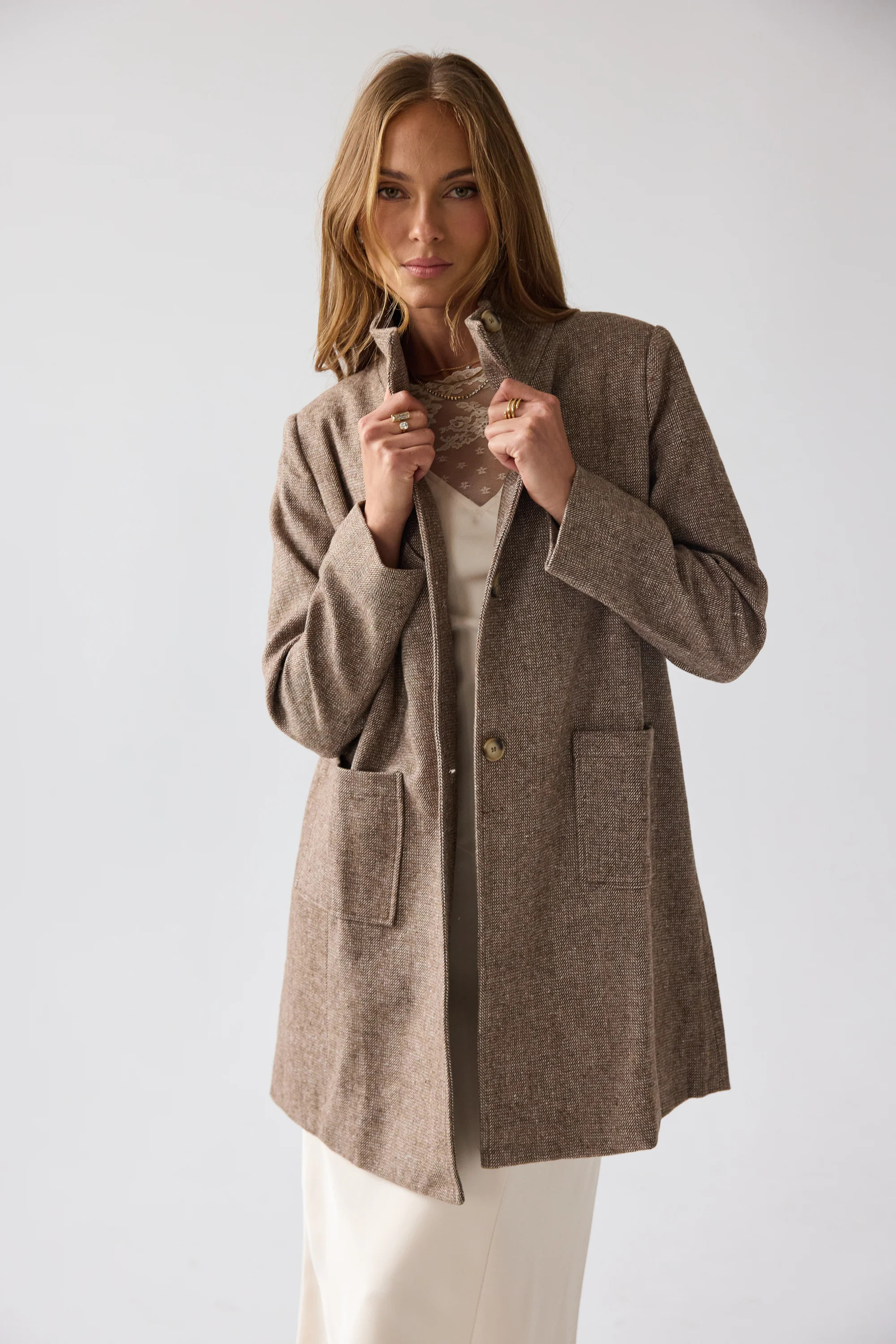 Jason Herringbone Coat | Böhme US