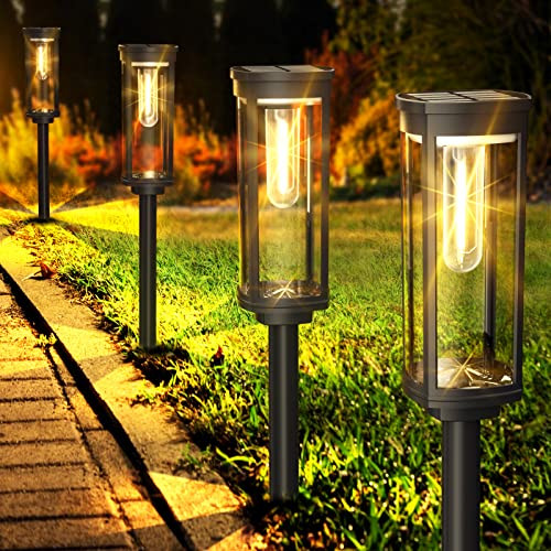COXSENI Solar Pathway Lights Outdoor 6 Pack, Bright Solar Path Lights Outside Waterproof, Walkway... | Amazon (US)