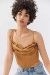 UO Lexi Satin Cowl Neck Top | Urban Outfitters (US and RoW)