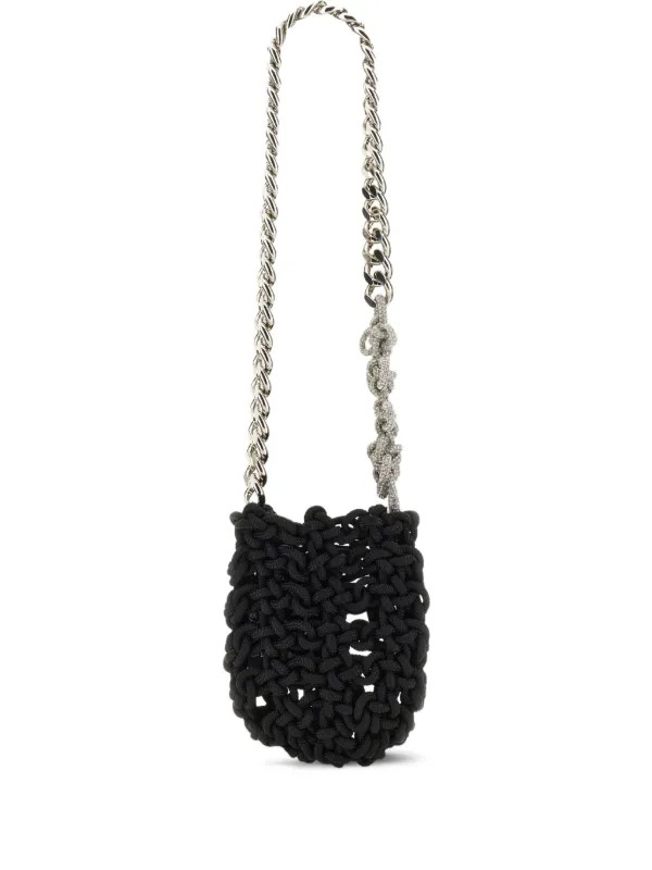 Kara chain-strap Knitted Shoulder Bag | Black | FARFETCH | Farfetch Global
