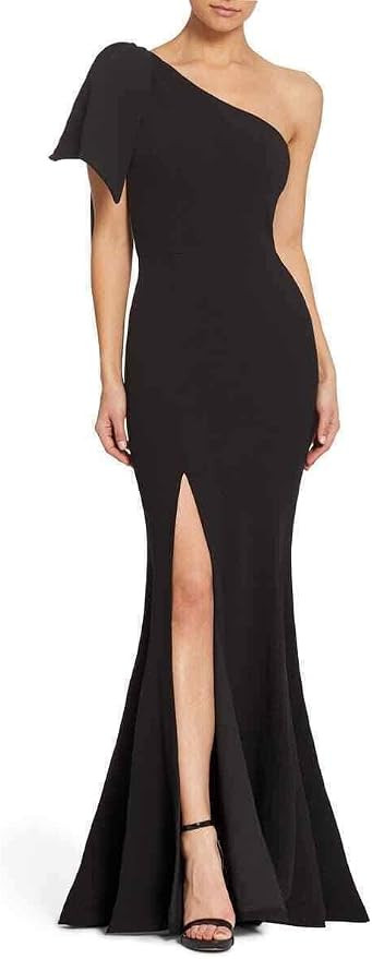 Dress the Population Women's Georgina One Shoulder Bow Detail Trumpet Gown Long Dress | Amazon (US)