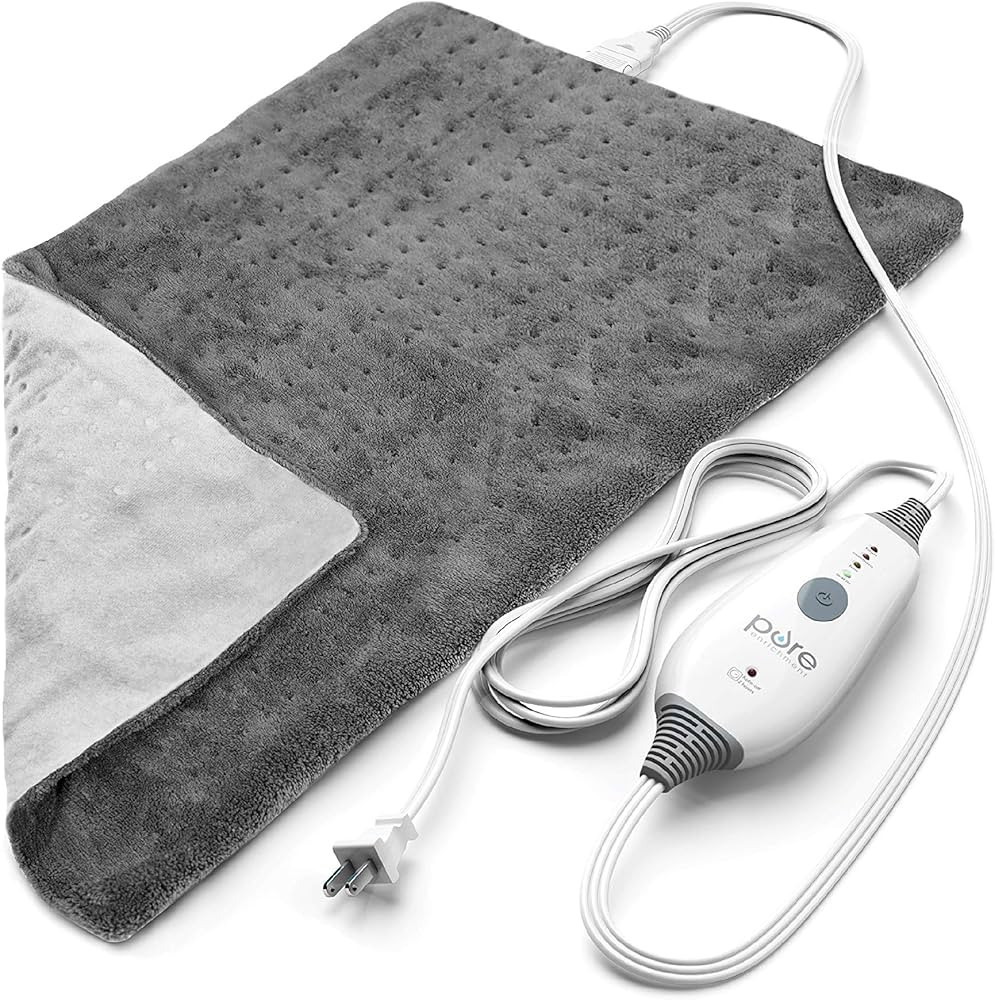 Pure Enrichment PureRelief Deluxe Heating Pad (12" x 24"), Full Body Therapy Pad with 4 InstaHeat... | Amazon (US)