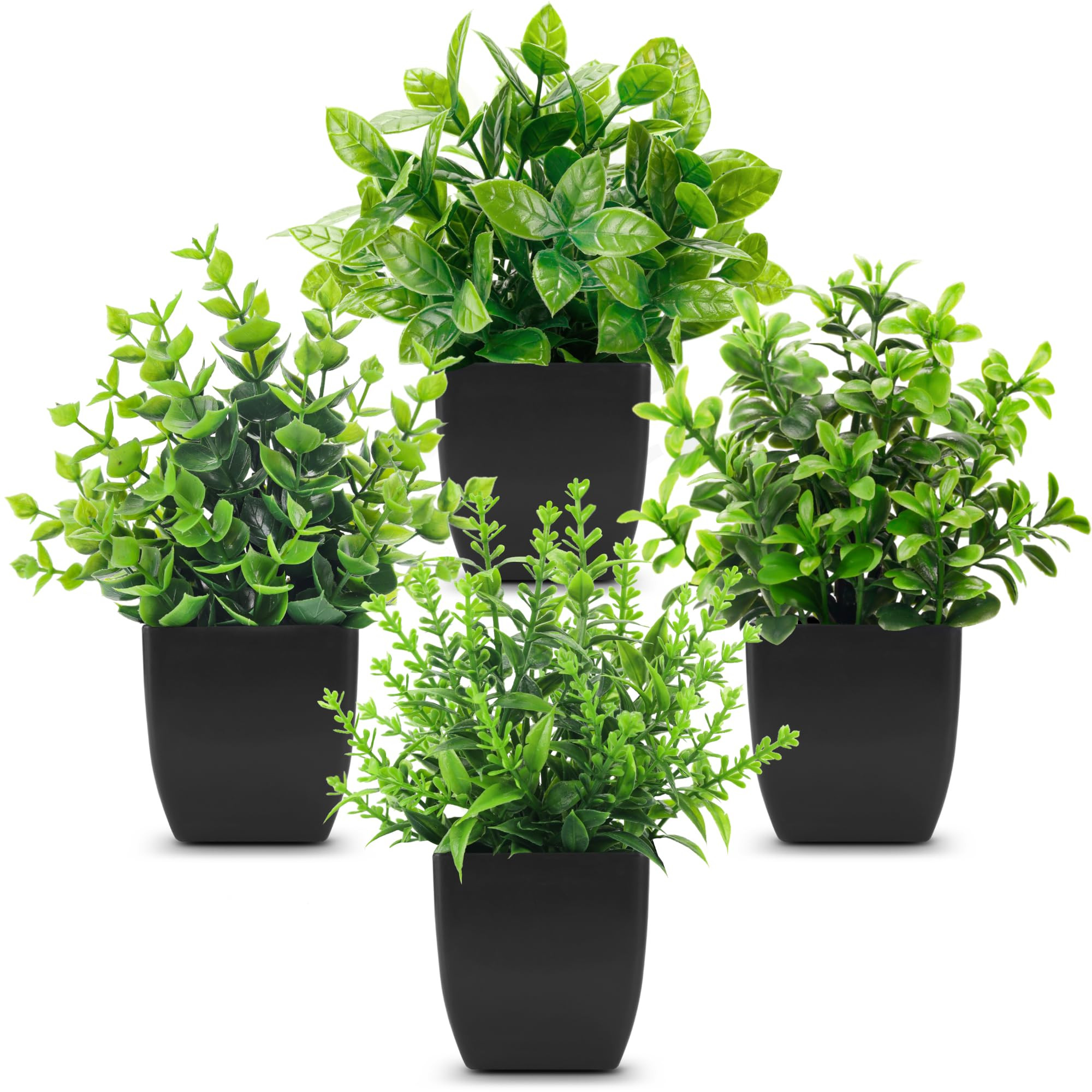 Der Rose 4 Pack Fake Plants Mini Artificial Greenery Potted Plants for Halloween Decor Indoor Off... | Amazon (US)