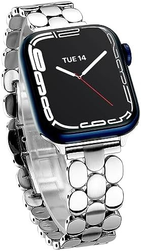 Designer Band for Apple Watch 40mm 41mm 42mm 38mm 44mm 45mm 46mm 49mm for Women, Stainless Steel ... | Amazon (US)