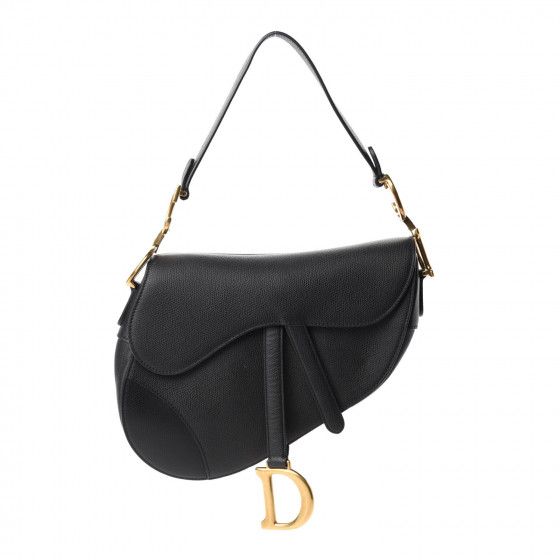 CHRISTIAN DIOR

Grained Calfskin Saddle Bag Black | Fashionphile