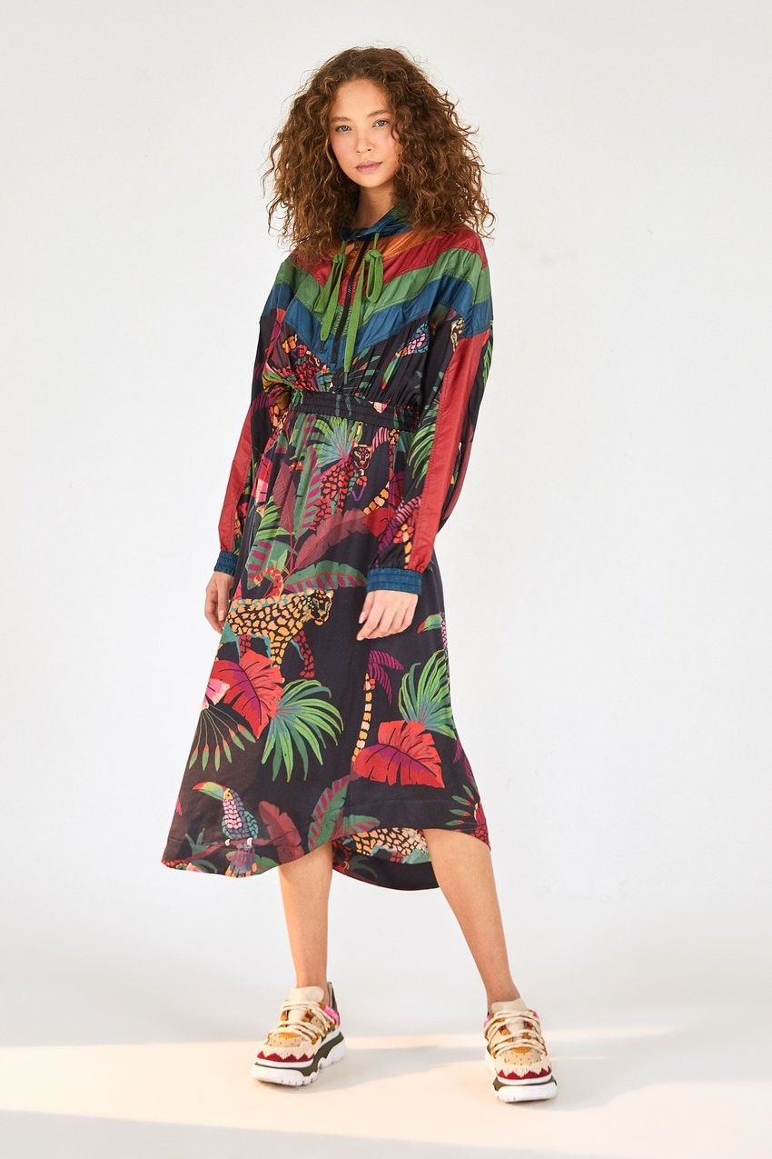 jungle colors midi dress | FarmRio (US)