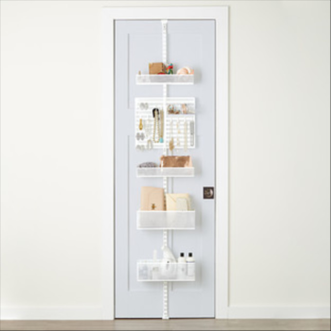 Click for more info about Elfa White Utility Mesh Closet Over the Door Rack