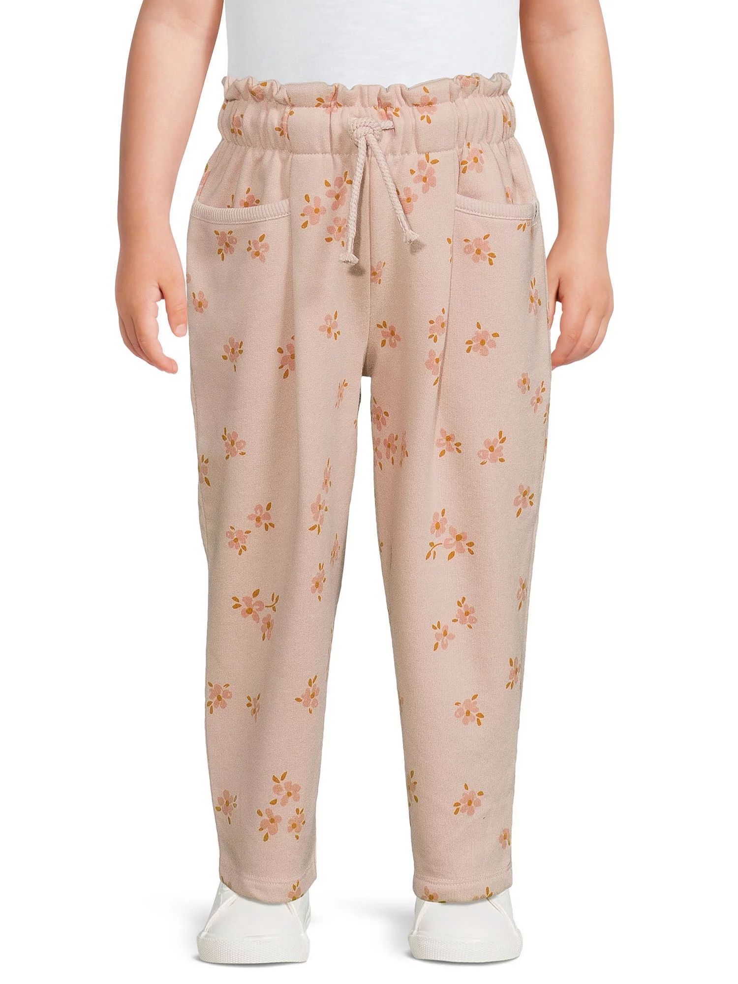 easy-peasy Toddler Girl French Terry Paperbag Pant, Sizes 12 Months-5T | Walmart (US)