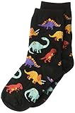 Hot Sox Boys' Big Animal Series Novelty Casual Crew Socks, Dinosaurs (black), Large/X-Large Youth | Amazon (US)