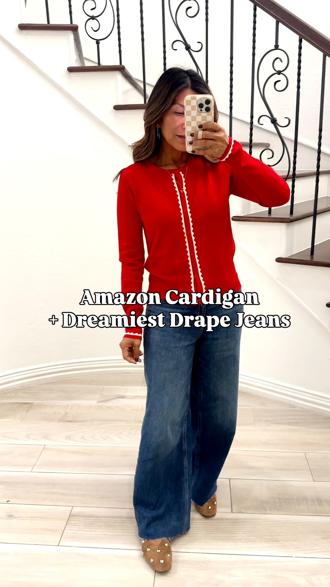 I’m 5’2” 118#ish for reference 
Sweater cardigan in small tts
Jeans fit tts. Size 2 short length in Dark Indigo Wash.
Shoes tts

#LTKootd #LTKOver40 #LTKPetite